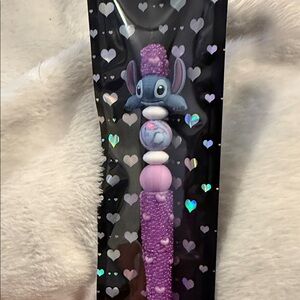 Purple Beaded Stitch Pen